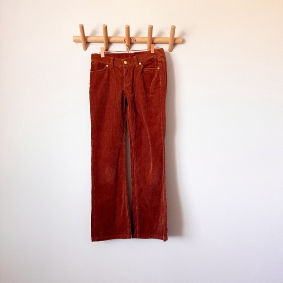Tory Burch Pants - Tory Burch Brown Thin Corduroy Straight Leg Pants